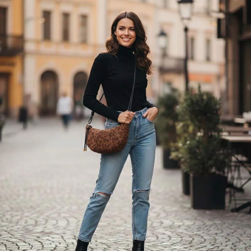 croissant chic crossbody bag